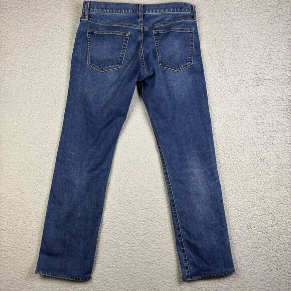 Uniqlo Jeans Mens 31 (34x30 ACTUAL) Low Rise Slim Straight Leg Japanese Kaihara - Picture 5 of 16